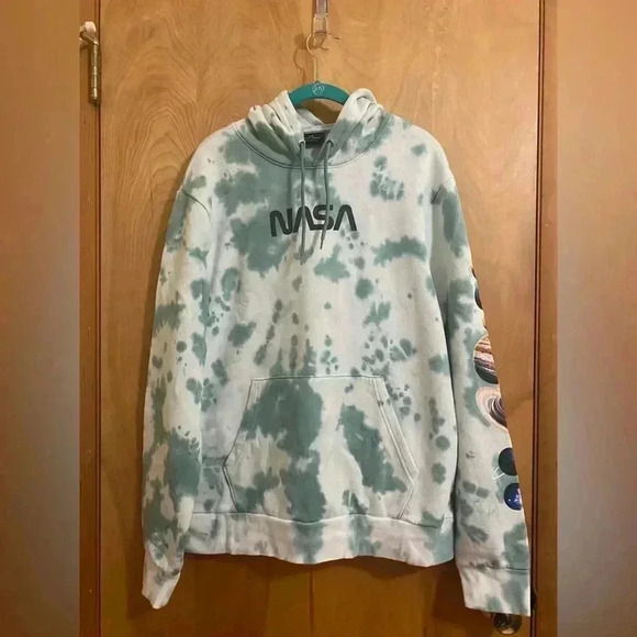 Hyper Space NASA Tie Dye Hoodie Size Large EUC - Picture 2 of 15